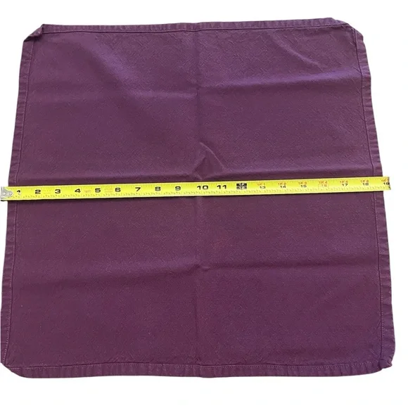 💜💜6 Placemats & 6 Dinner Napkins Set Brownstone Gallery Ribbed Stripe Purple Tan - Picture 5 of 6